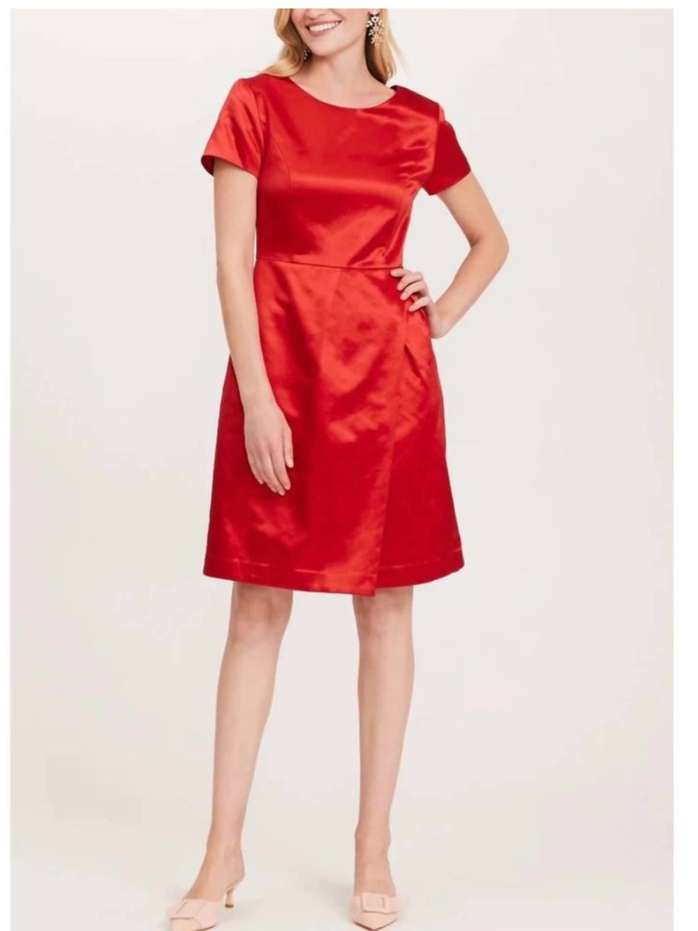 Tyler Böe Red Silk‎ Blend Cocktail Dress – Size 6 – Classic Elegant Sheath